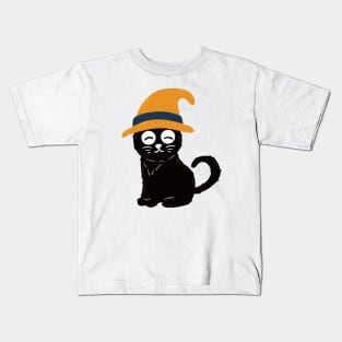 witch Funny cat Kids T-Shirt